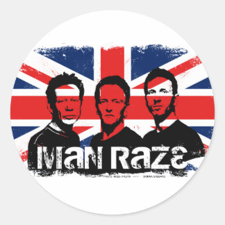 Redonda man raze union jack pegatina