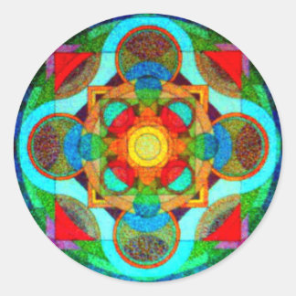 Redonda Mandala de Pegatina de energía positiva
