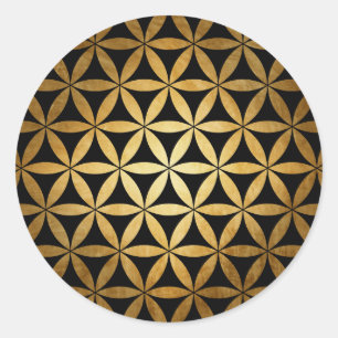 Redonda Mandala Golden pegatina