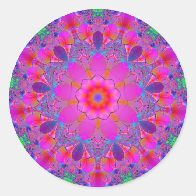 Redonda Mandala Pegatina (Anverso)