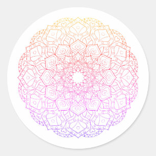Redonda Mandala Pegatina