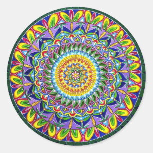 Redonda Mandala Pegatina #2