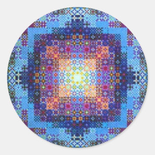 Redonda Mandala, Pegatina de Alegría y Felicidad