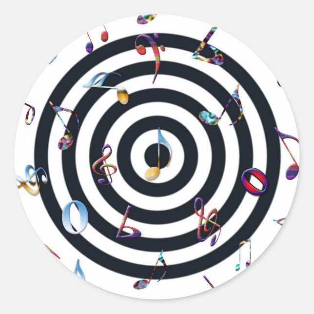 Redonda Manía musical - Pegatina (Anverso)