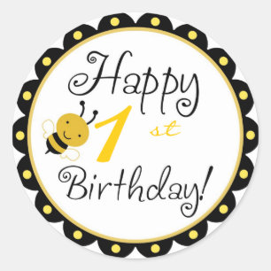 Redonda Manosee al pegatina HBR1 de la abeja