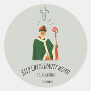 Redonda Mantener al cristianismo raro Pegatina