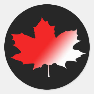 Redonda Maple Leaf pegatina