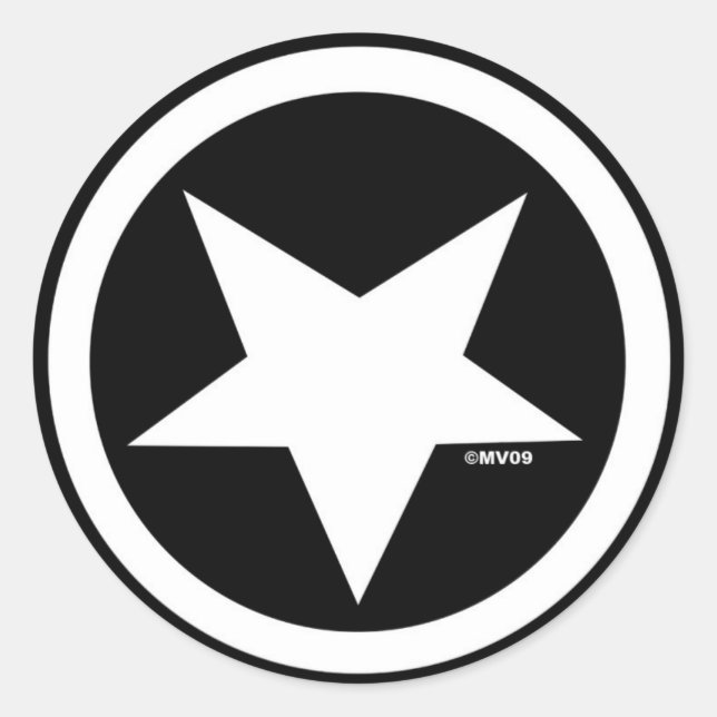 Redonda Marc Vachon BLACKSTAR pegatina (Anverso)