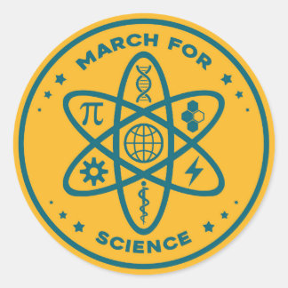 Redonda Marcha No Oficial Del Pegatina De Ciencia