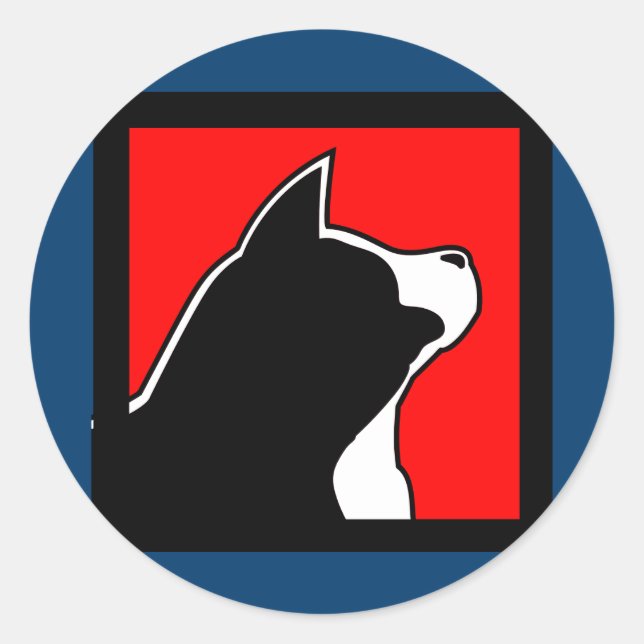 Redonda MARS Akita Blue Pegatina (Anverso)