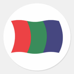 Redonda Mars Flag Pegatina