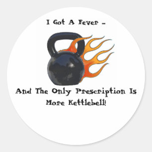 Redonda Más pegatina de Kettlebell