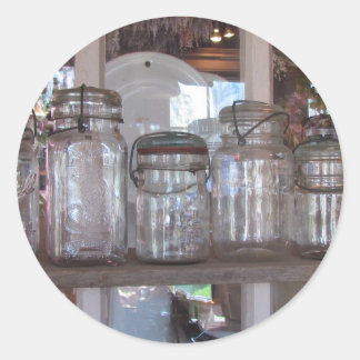 Redonda Mason Jars Pegatina