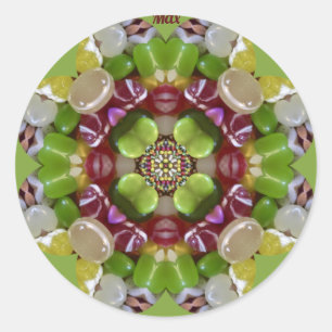 Redonda MAX ~ EASTER CANDY JELLY BEANS ~ Round Pegatina