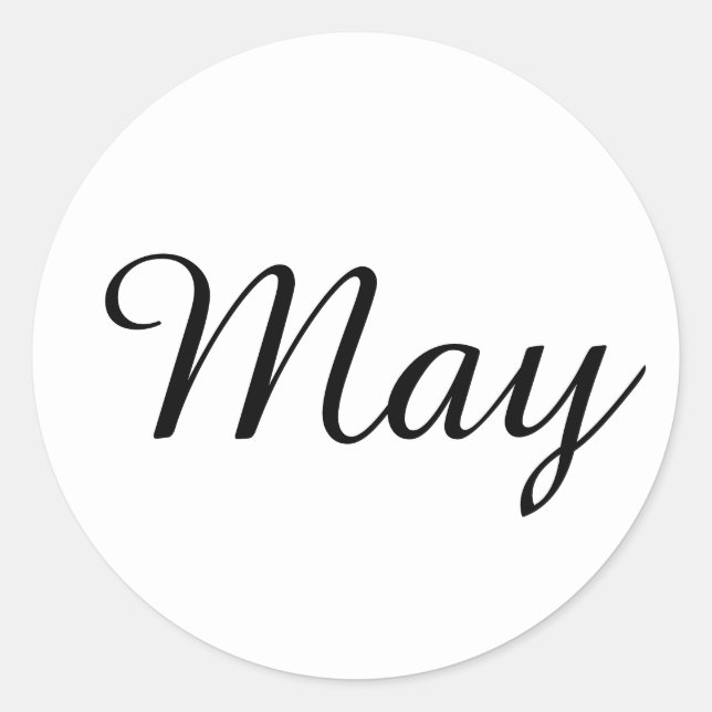 Redonda May Amazone White Pegatina de Janz (Anverso)