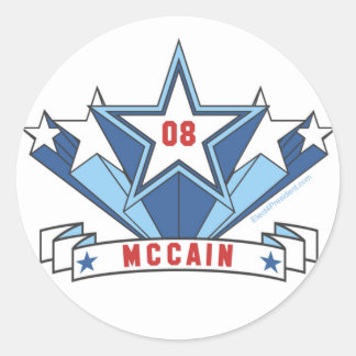 Redonda Mccain Pegatina
