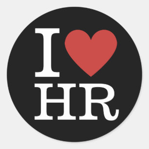 Redonda ❤️ Me Encanta El Pegatina Circle Circle de RR. HH.