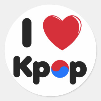 Redonda Me encanta el pegatina del kpop