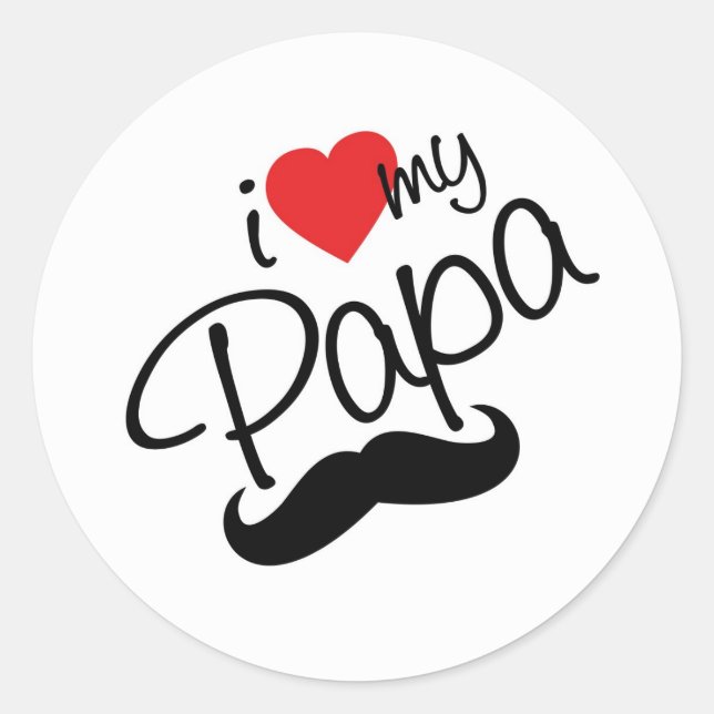 REDONDA ME ENCANTA EL PEGATINA PAPA (Anverso)