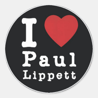 Redonda Me encanta Paul Lippett Round Pegatina