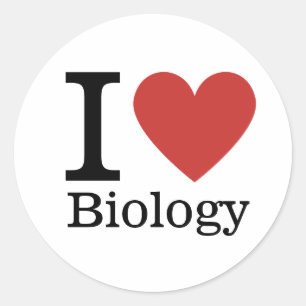 Redonda Me ❤️ PEGATINA de biología