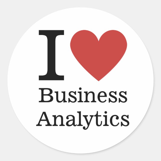 Redonda Me ❤️ PEGATINA de Business Analytics (Anverso)