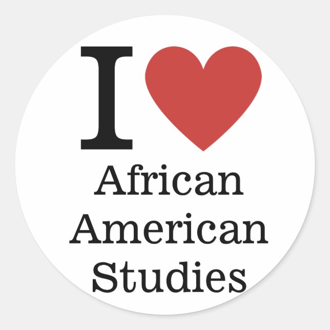 Redonda Me ❤️ PEGATINA de Estudios Africanos-Americanos (Anverso)