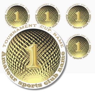 Redonda Medalla de oro, Pegatina Campeón número uno