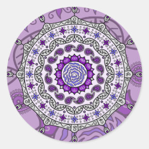 Redonda Mehndi Fantasy Silver Pegatina