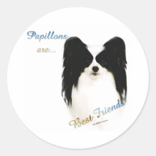 Redonda Mejor Amigo Papillon 2 - Pegatina