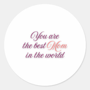 Redonda Mejor Mamá En El Pegatina Mundial