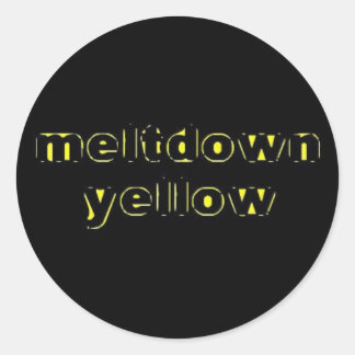Redonda Meltdown Yellow Pegatina