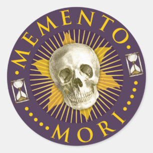 Redonda Memento Mori pegatina