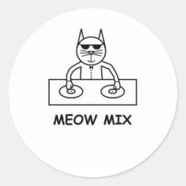 Redonda Meow Mix Pegatina