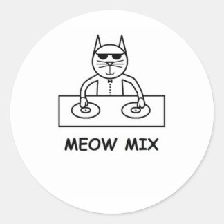 Redonda Meow Mix Pegatina