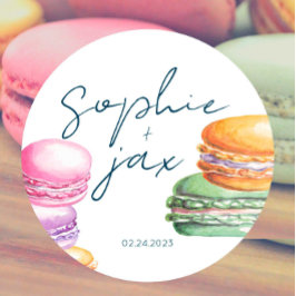 Redonda Mercado francés - Macarons - Pegatina a favor de l