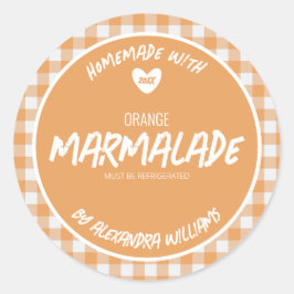 Redonda Mermelada de Naranja Casera Clásico Pegatina Redon