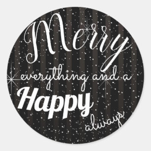 Redonda Merry Happy - Pegatina de Círculo