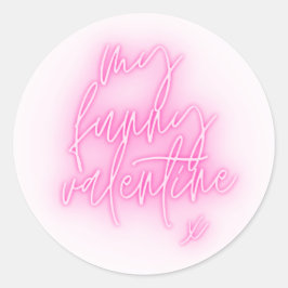Redonda Mi gracioso Pegatina de la ronda de San Valentín