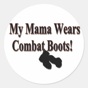 Redonda Mi pegatina de las botas de combate de mamá Wears