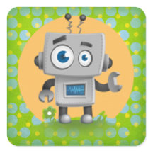Mi Pegatina robot, brillante