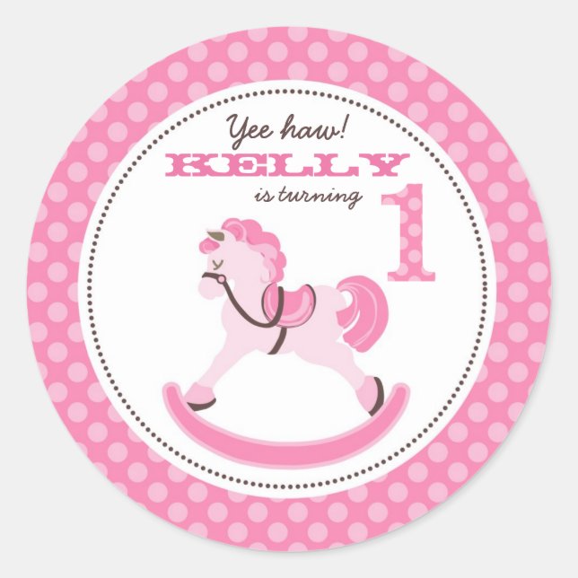 Redonda Mi pequeño Pegatina de Pony 1 (Anverso)