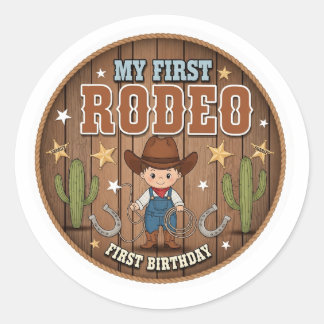Redonda Mi primer Pegatina de Rodeo Bebé