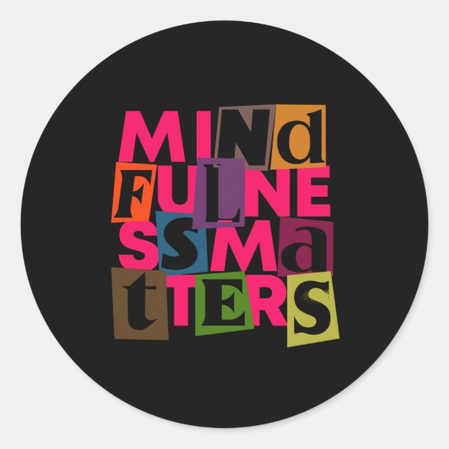 Redonda Mindness S Pegatina (Anverso)