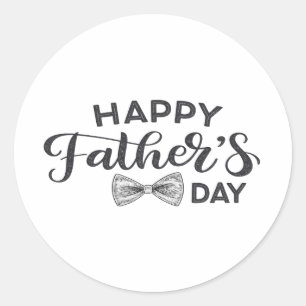 Redonda Mínimo Feliz Día del Padre Pegatina con mano