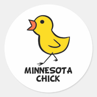 Redonda Minnesota Chick Pegatina