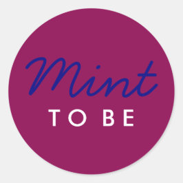 Redonda Mint to be Welcome Bag o Pegatina Favorito