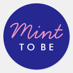 Redonda Mint to be Welcome Bag o Pegatina Favorito