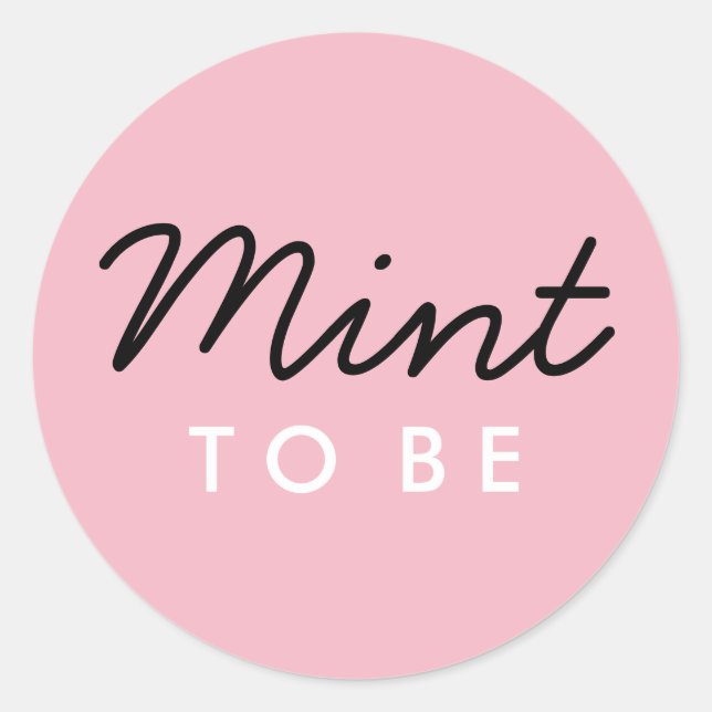 Redonda Mint to be Welcome Bag o Pegatina Favorito (Anverso)