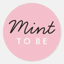 Redonda Mint to be Welcome Bag o Pegatina Favorito